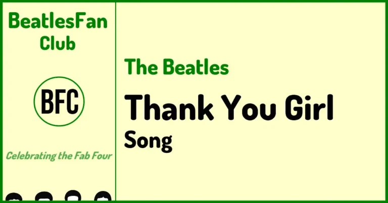 The Beatles Thank You Girl single song banner