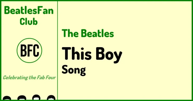 The Beatles This Boy song banner
