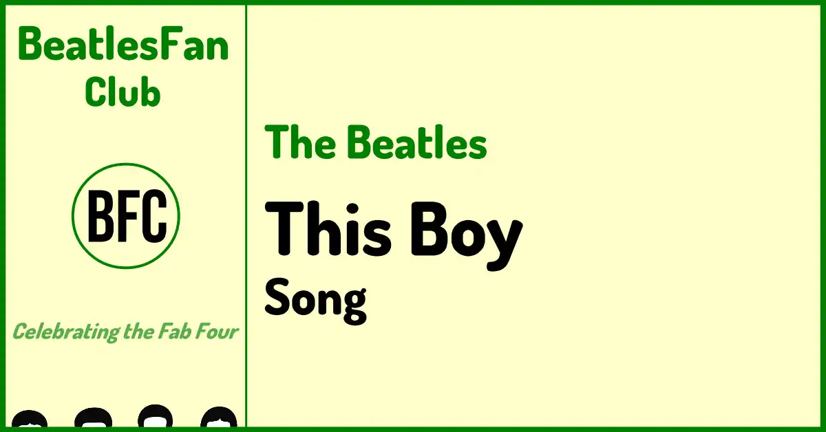 The Beatles This Boy song banner