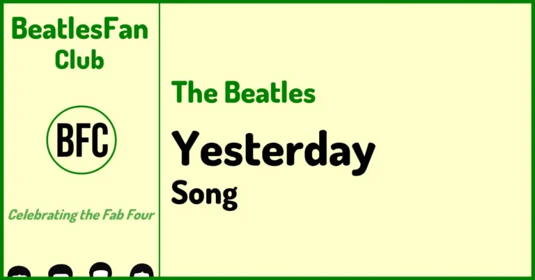 The Beatles Yesterday song banner