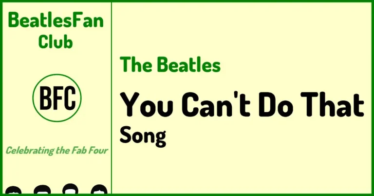 The Beatles You Can't Do That song banner