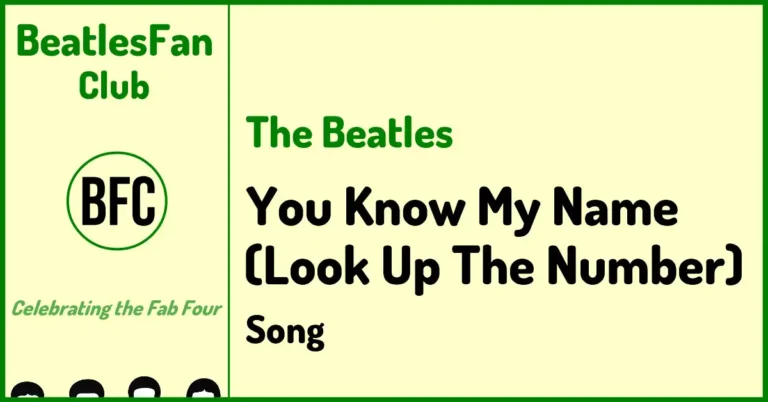The Beatles You Know My Name (Look Up The Number) song banner