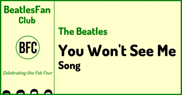 The Beatles You Won't See Me song banner