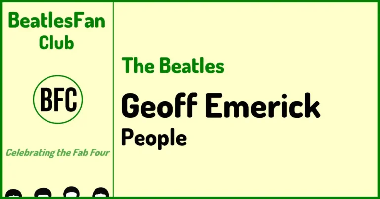BeatlesFan.Club Geoff Emerick People banner