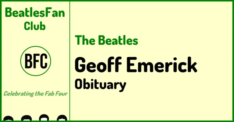 BeatlesFan.Club Geoff Emerick obituary banner