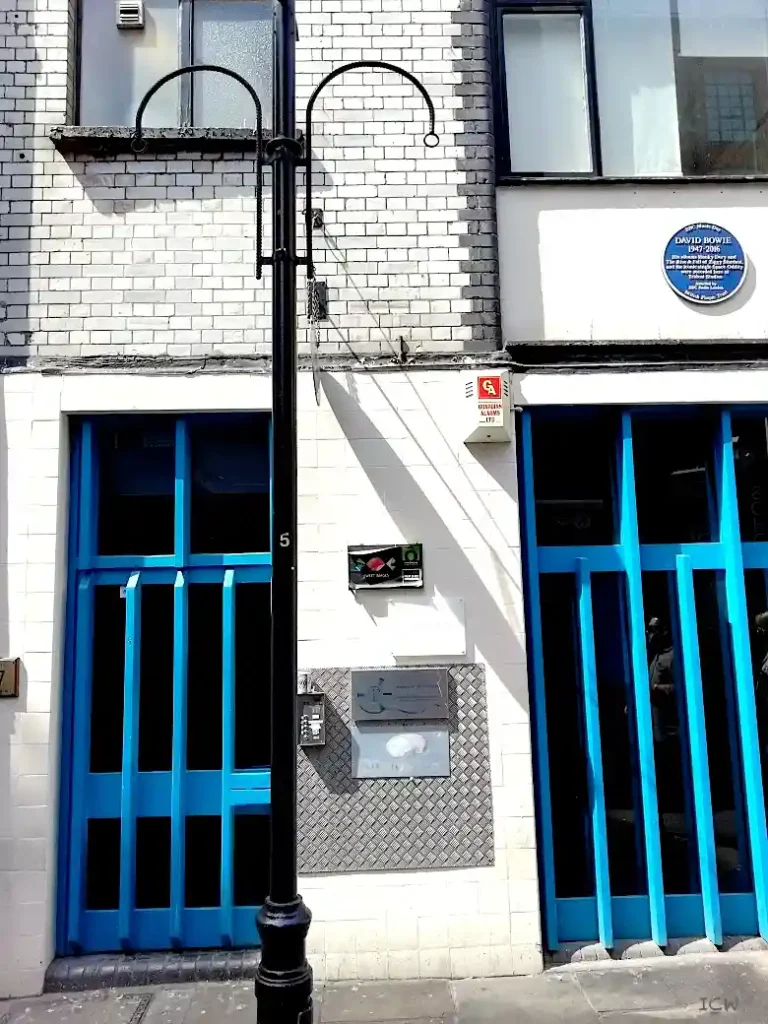 The former Trident Studios building at St Anne's Court in Soho, London