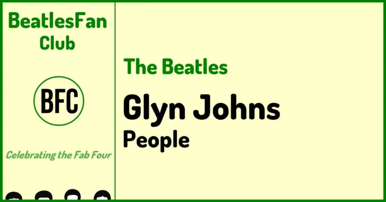 The Beatles Glyn Johns People banner