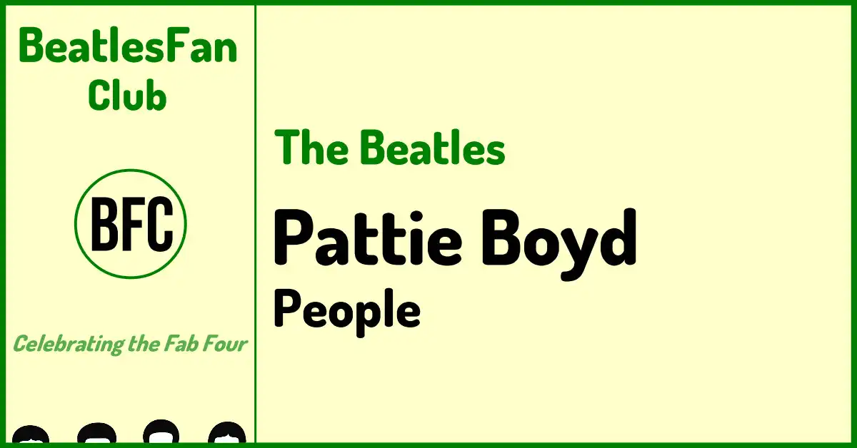 Pattie Boyd People banner for BeatlesFan.Club
