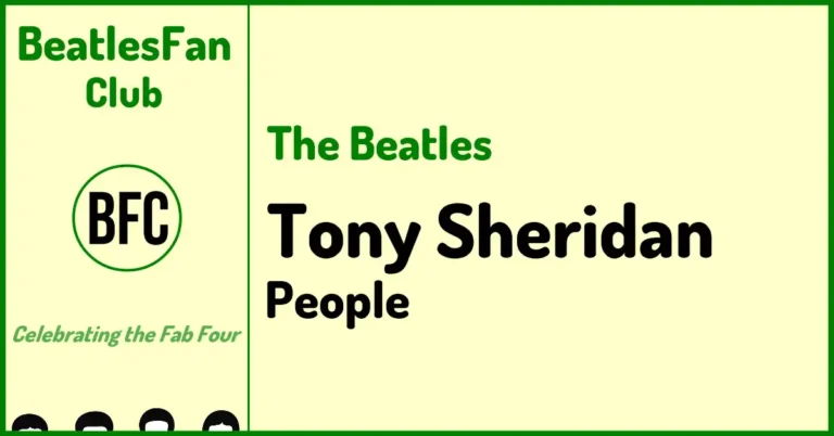 Tony Sheridan People banner for BeatlesFan.Club