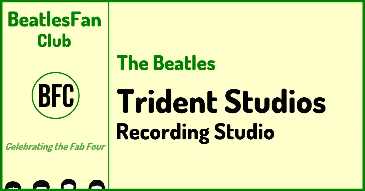 The Beatles Trident Studios recording studio banner
