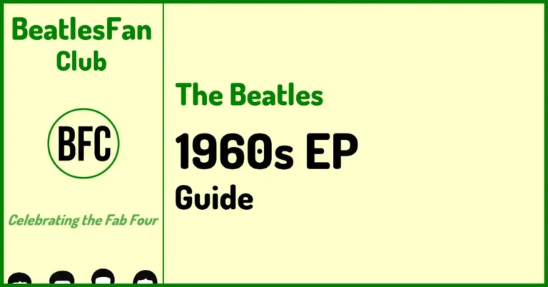 Beatles Fan Club banner for 1960s EP guide