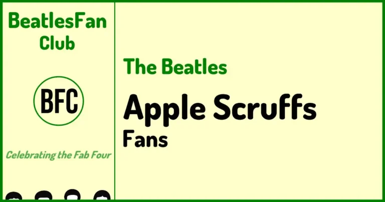 Beatles Fan Club cream banner for the Apple Scruffs page