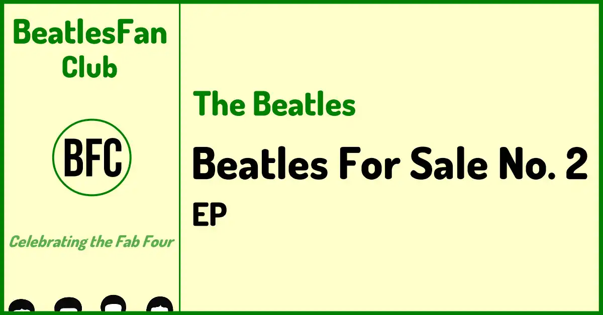 The Beatles Beatles For Sale No. 2 EP banner