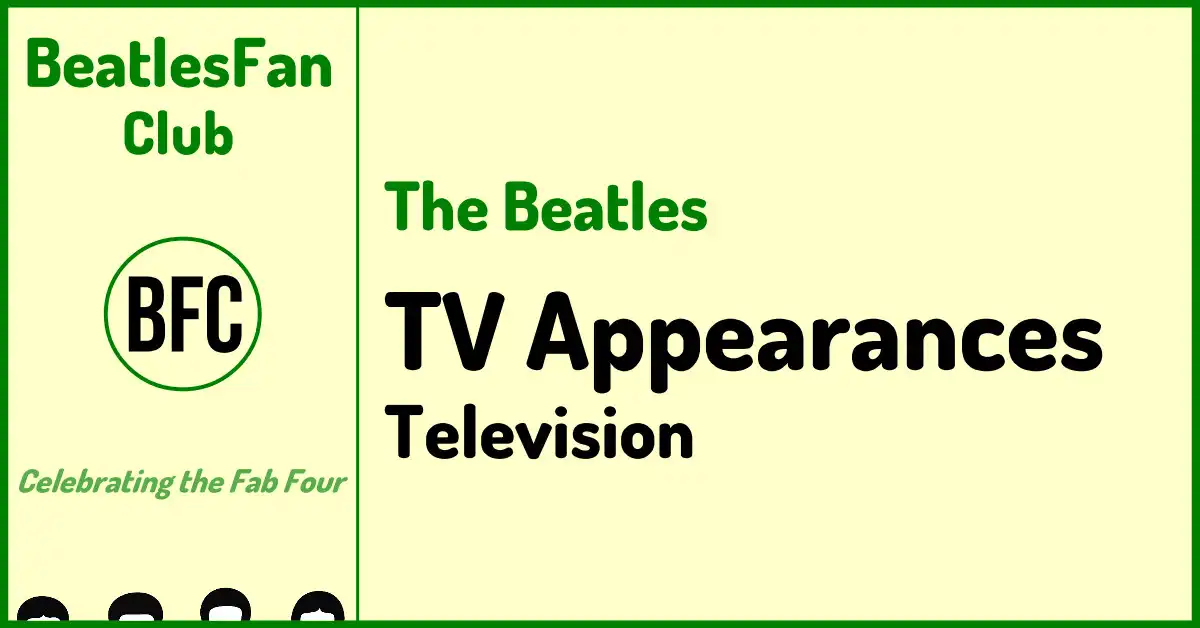 Beatles Fan Club cream banner for the Beatles TV appearances page