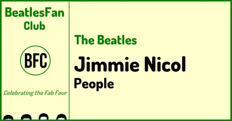 Beatles Fan Club cream banner for the Jimmie Nicol People page