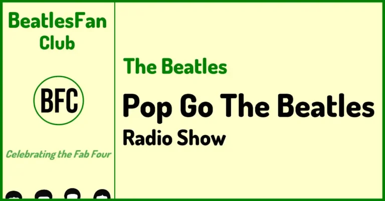 Pop Go The Beatles radio show banner