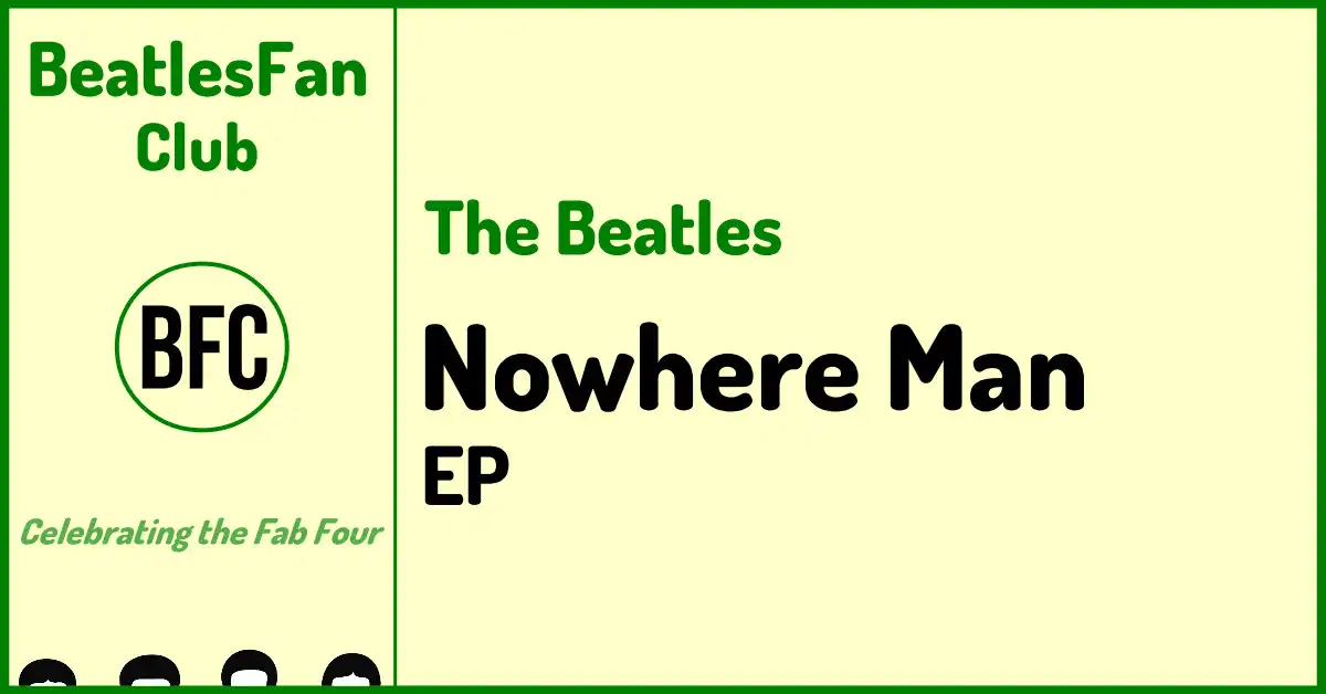 Beatles Fan Club banner for The Beatles' Nowhere Man EP