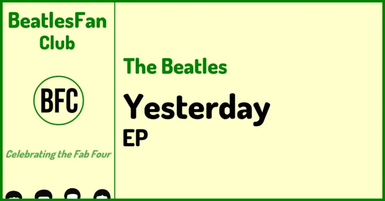 Beatles Fan Club banner for The Beatles' Yesterday EP