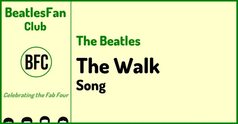 Beatles Fan Club cream banner for The Walk page