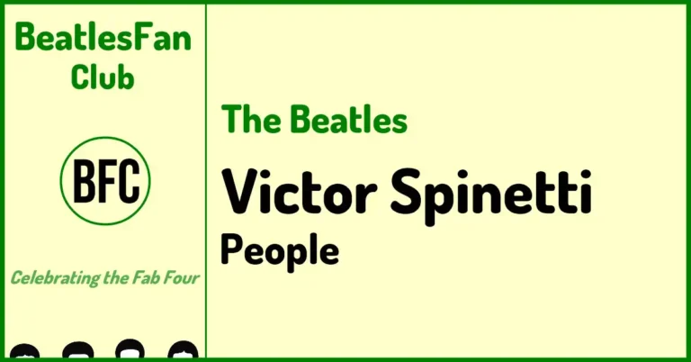 Beatles Fan Club cream banner for the Victor Spinetti People page