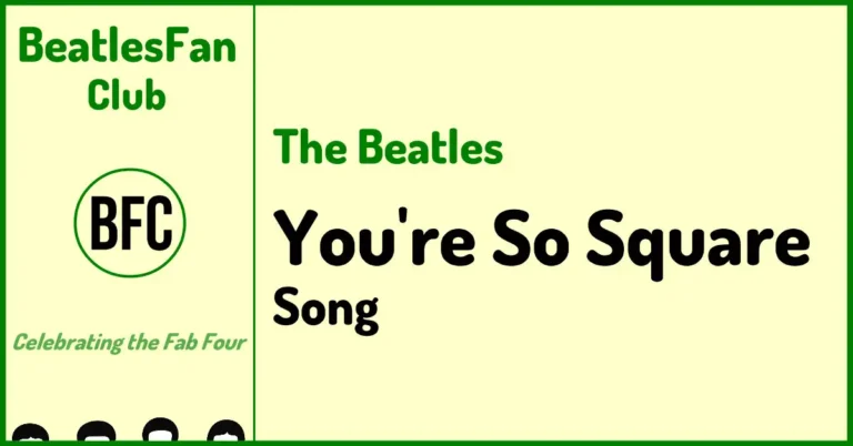 Beatles Fan Club cream banner for the You're So Square Baby I Don't Care page