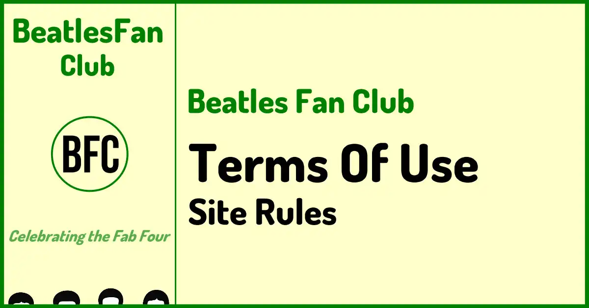 Beatles Fan Club Terms Of Use banner