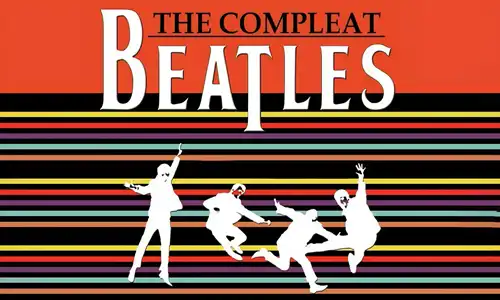 The Compleat Beatles (1982) documentary DVD cover featuring illustrated portraits of John, Paul, George, and Ringo.