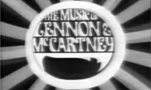The Music of Lennon & McCartney (1965) Granada Television special opening screen featuring John Lennon and Paul McCartney.