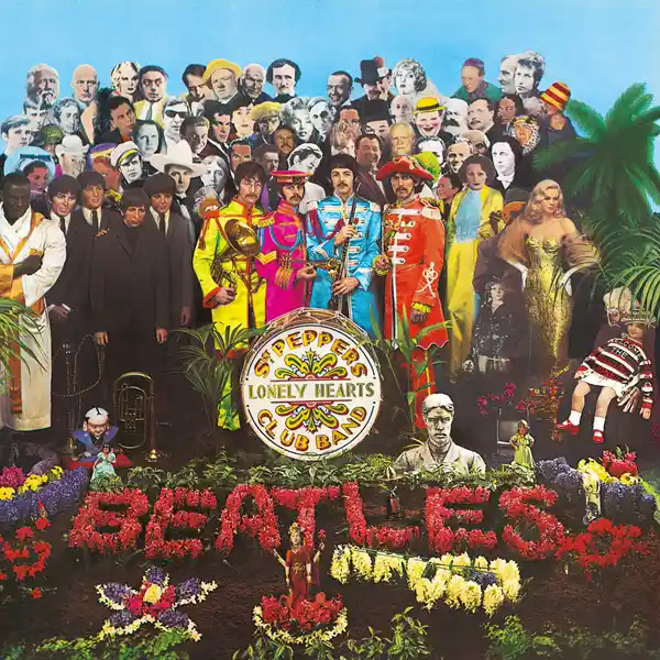 Sgt. Pepper's Lonely Hearts Club Band album cover by the Beatles.
