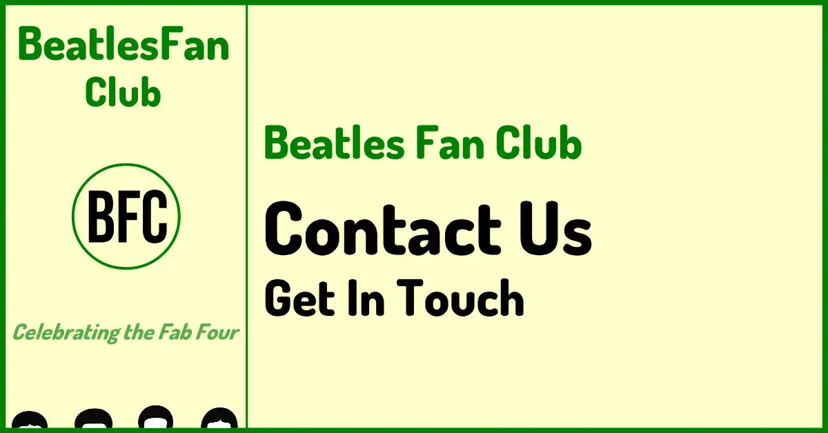 Beatles Fan Club Contact Us banner