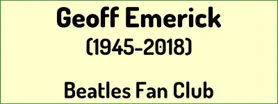 Geoff Emerick (1945-2018) banner