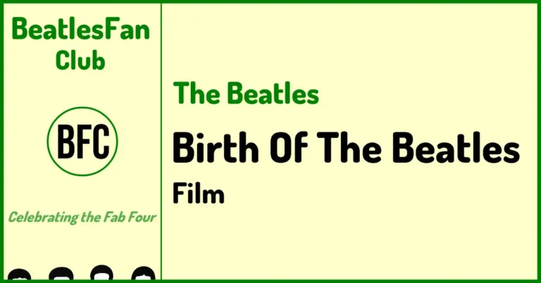 Cream BeatlesFan.Club banner for Birth of the Beatles film with the Beatles Fan Club logo.
