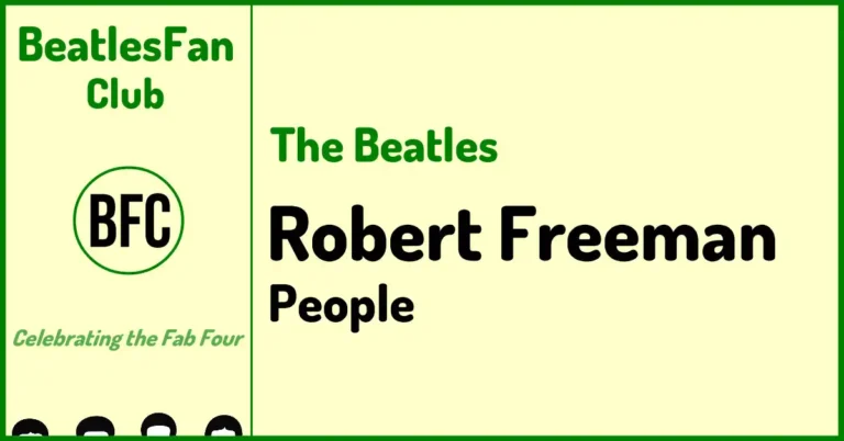 Cream BeatlesFan.Club banner for Robert Freeman with the Beatles Fan Club logo.