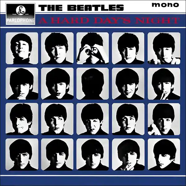 A Hard Day's Night album cover by the Beatles.