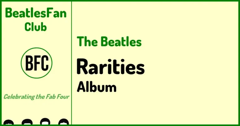 Cream BeatlesFan.Club banner for The Beatles - Rarities album, covering the UK and US compilation releases.