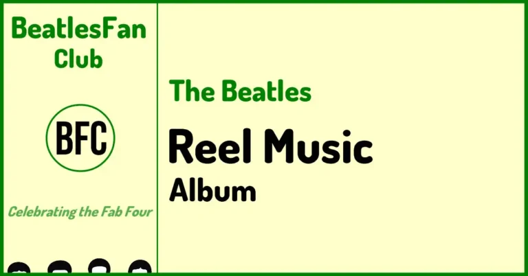 Cream BeatlesFan.Club banner for The Beatles - Reel Music album, the 1982 film-song compilation.