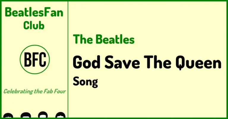 Cream BeatlesFan.Club banner for God Save The Queen, a brief Beatles rooftop jam from 1969.